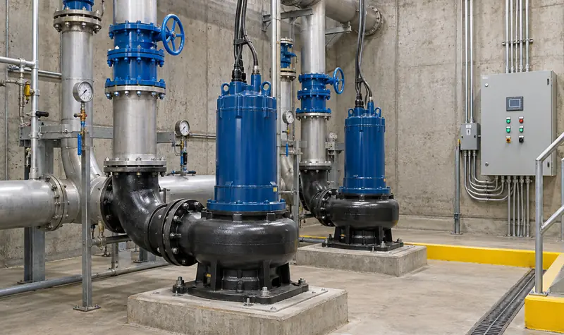 Representative municipal wastewater pump station equipment
