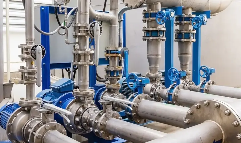 Parallel pump array with common piping and isolation valves