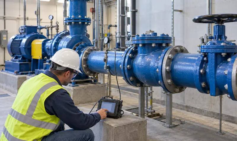 Representative pressure-transient inspection at a pump discharge line