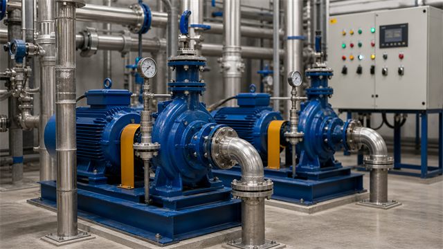 Open pump control unit with wiring, contactors, and terminal blocks
