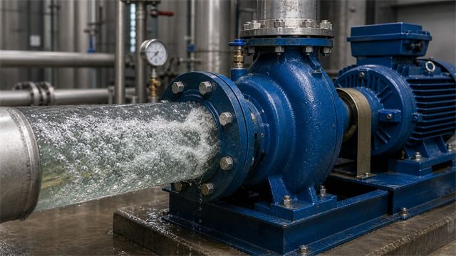 Cavitation damage on a pump valve plate